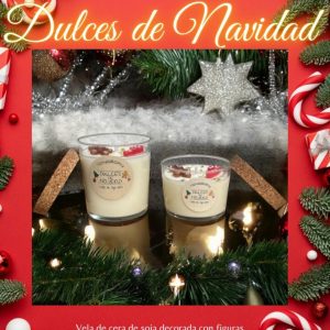 Vela Cera De Soja Dulces De Navidad 250 gr