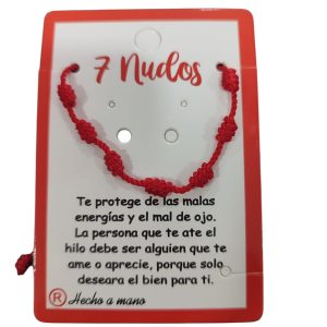 Pulsera 7 Nudos Roja