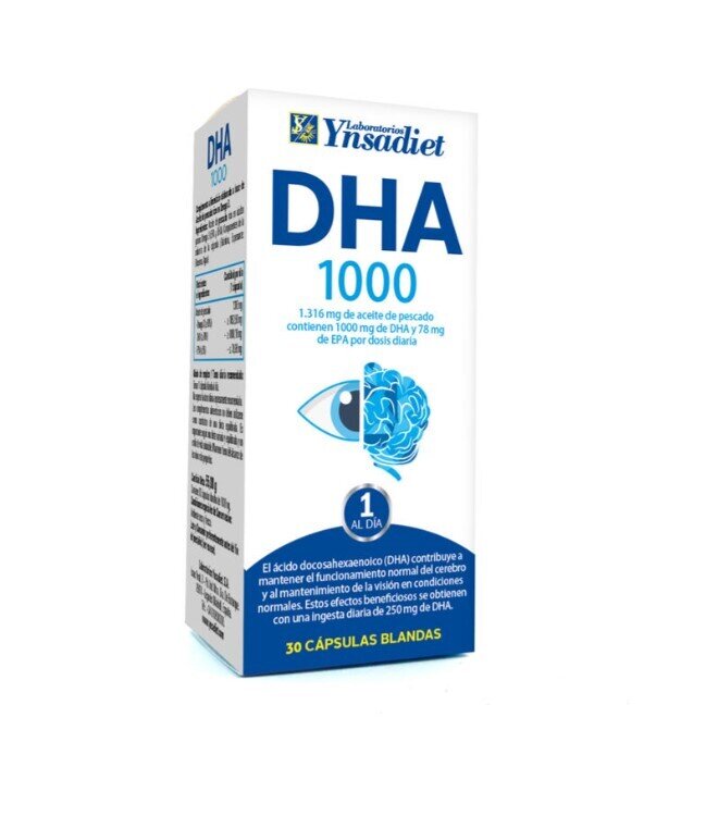 DHA 1000mg 30 comp Ynsadiet - Imagen 2