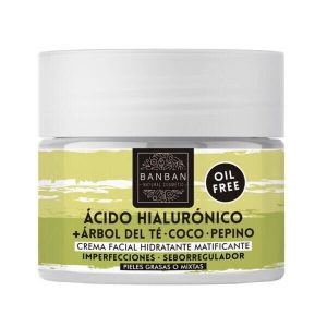 Crema Facial Árbol del Té, Coco y Pepino Pieles Grasas o Mixtas 50ml Banban