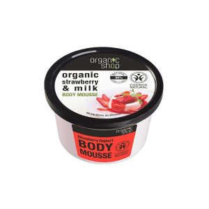Mousse Corporal Fresa Organica y Leche 250ml Organic Shop