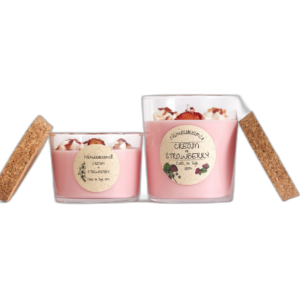 Vela Cera De Soja Cream Y Strawberry 250 gr