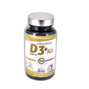Vitaminas D3 + K2 Liposomadas 60 caps Pinisan