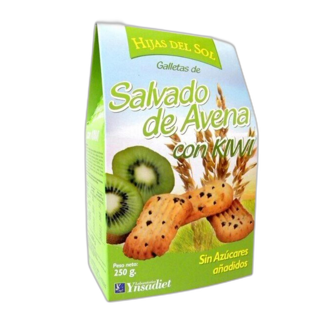Galletas Salvado De Avena Con Kiwi 250gr Ynsadiet