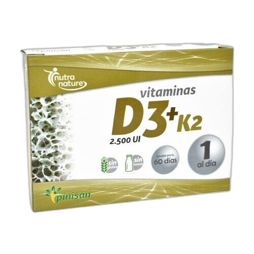 Vitamina D3 + K2 60caps Pinisan