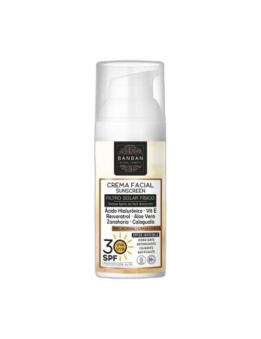 Crema Solar Facial Spf30 pieles normal, mixta grasa 50ml Banban