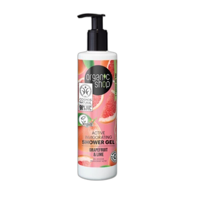Gel de Ducha Vigorizante Activo Pomelo y Lima 280ml Organic Shop