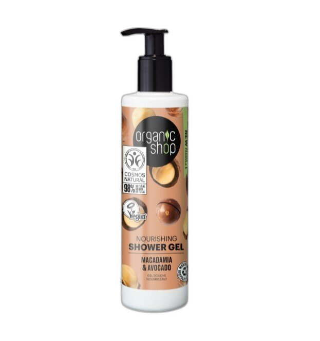 Gel de Ducha Nutritivo Macadamia y Aguacate 280ml Organic Shop