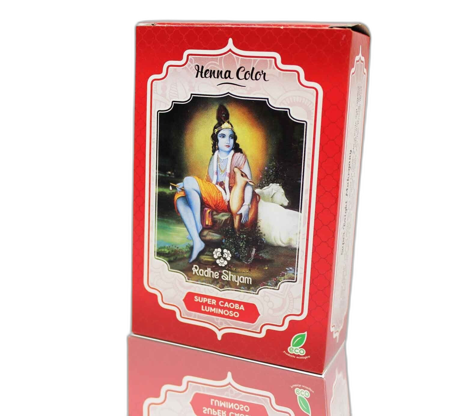 Henna Super Caoba Luminoso Radhe Shyam polvo 100gr